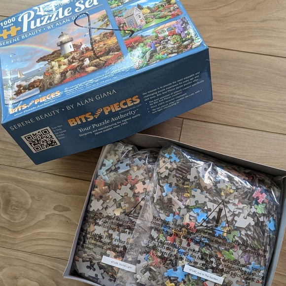 Serene Beauty 4 in 1  1000 Pieces Puzzle Set Sealed New Bit And Pieces Giana - Picture 2 of 4